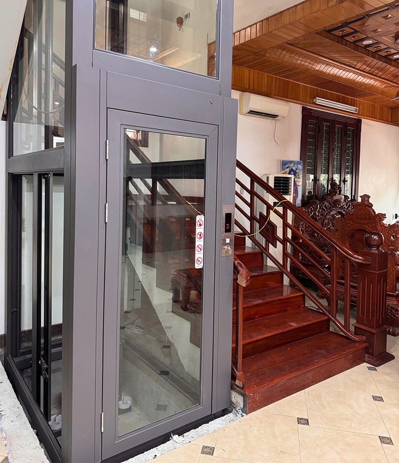 Công trình cải tạo biệt thự để lắp đặt thang máy Homelift tại Ninh Xá, Bắc Ninh